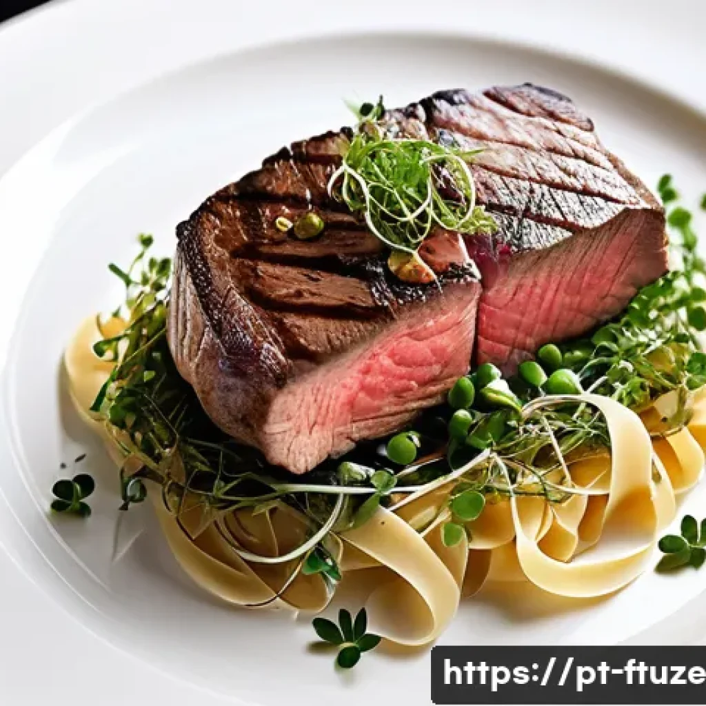 미래식품 혁신을 위한 교육 프로그램 - **Prompt 1: Future of Gourmet Plant-Based Dining**
"A vibrant and elegant restaurant interior, b...