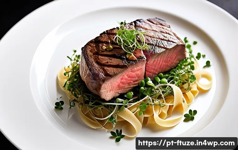 미래식품 혁신을 위한 교육 프로그램 - **Prompt 1: Future of Gourmet Plant-Based Dining**
"A vibrant and elegant restaurant interior, b...